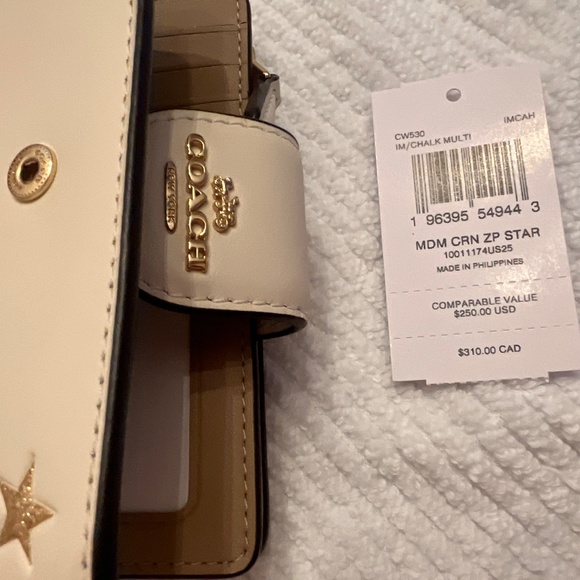 Coach Medium Corner Zip Wallet Star Print - Picture 9 of 11
